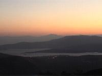 sunset at Delphi viewed from Amalia hotel