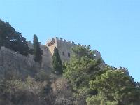 View of castle on Acropolis of Lindos