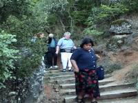 Walking down the steps to Santa Barbara