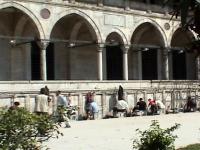 Preparing for prayer at Suleyman Mosque