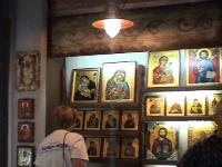 Icons on display in Pefkis